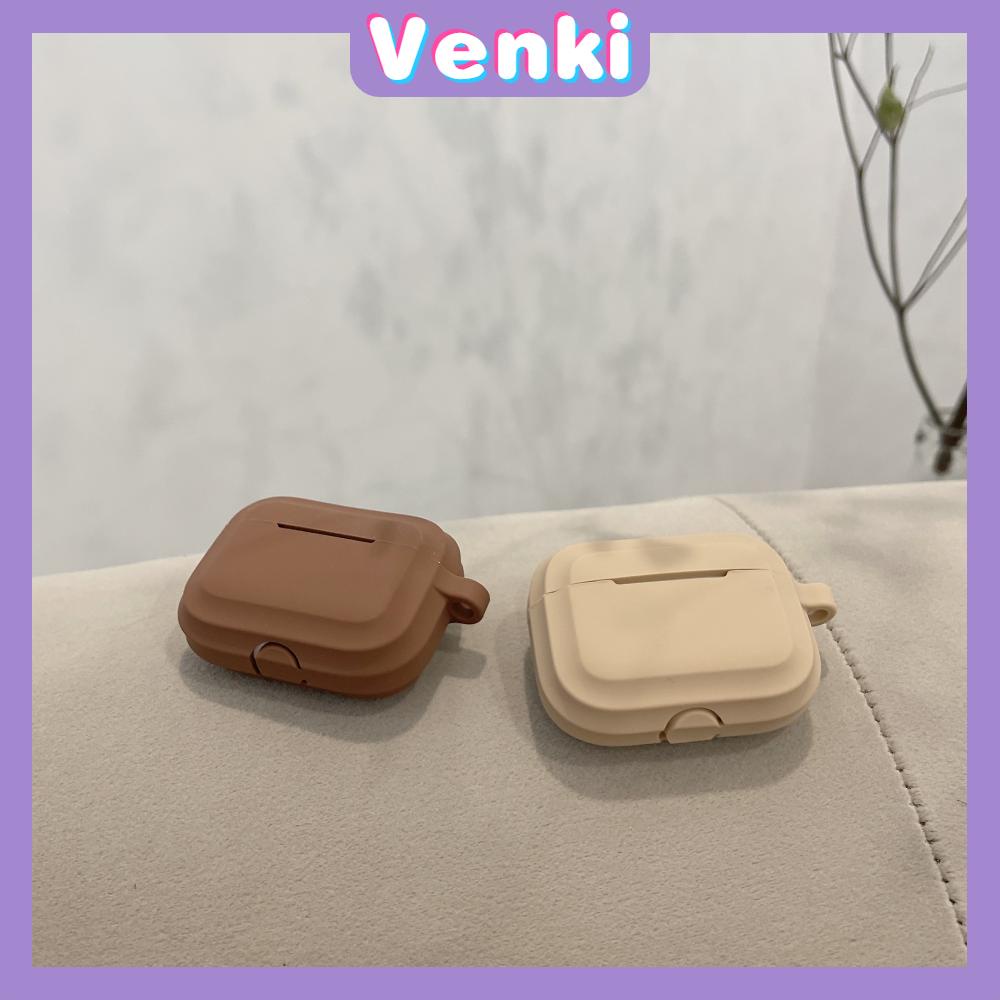 Airpods Pro Case Headphone Case Skin Feel Silicone Soft Case Shockproof Waterproof Full Coverage Brown Coffee Milk Tea Simple Style For Airpods1 Airpods2 Airpods3 Airpods Pro