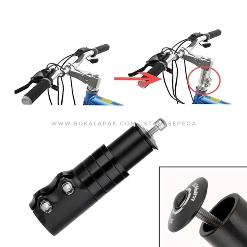 ADAPTOR SD53 EXTENDER STEERTUBE FORK PENINGGI STEM STANG SEPEDA ALLOY ADAPTER EXTENSION GARPU