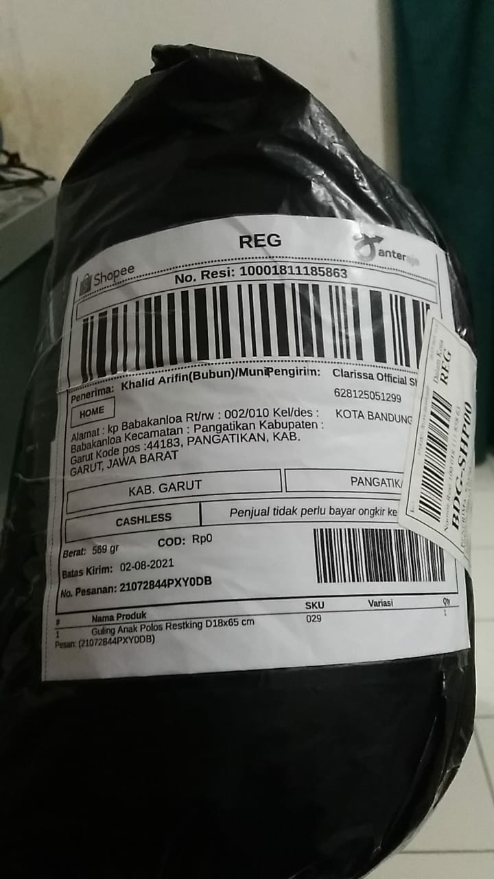 Guling Anak Polos Restking D18x65 Cm