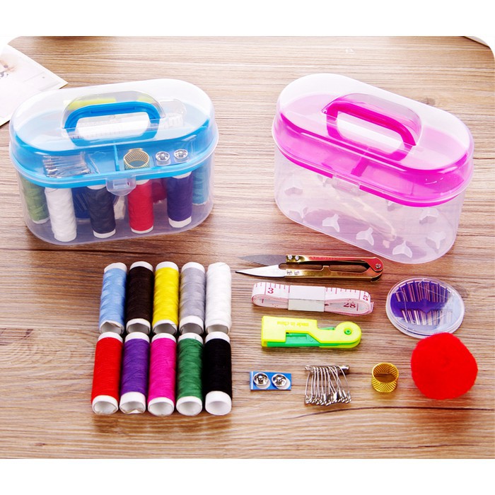 HOVELSHOP Sewing Box Serbaguna Peralatan Set Alat Jahit Lengkap Multifungsi