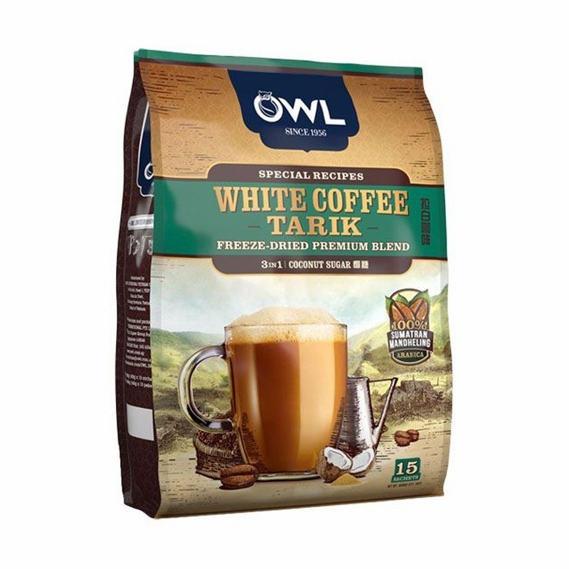 OWL Malaysia White Coffee Kopi Tarik 3 in 1 (15 sachet) - Coconut Sugar