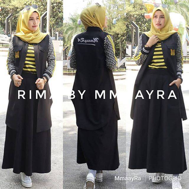 Gamis trendy - dress muslim - Set Rima By MmaayRa Ori