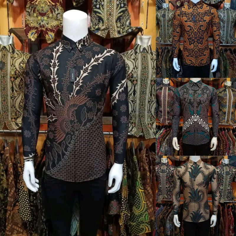 Agrapana Batik Slim Fit Batik Premium Kemeja Baju Batik Pria Lengan Panjang Slimfit Modern Rajata