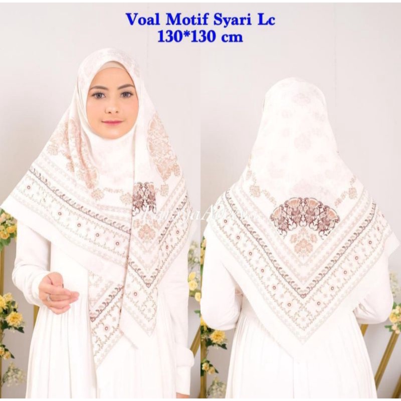 KERUDUNG SEGI EMPAT JUMBO (Syar'i) MOTIF DEENAY LASERCUT KW