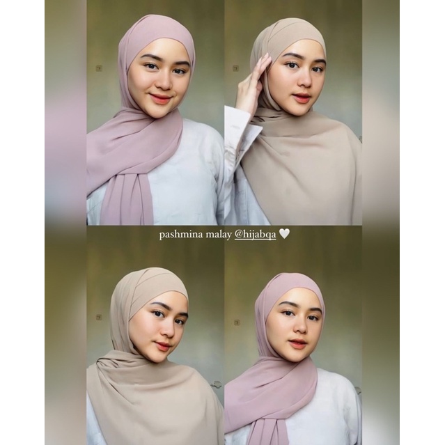 HIJABQA - Pashmina Malay / Pashmina Instan Tali / Hijab Malaysian