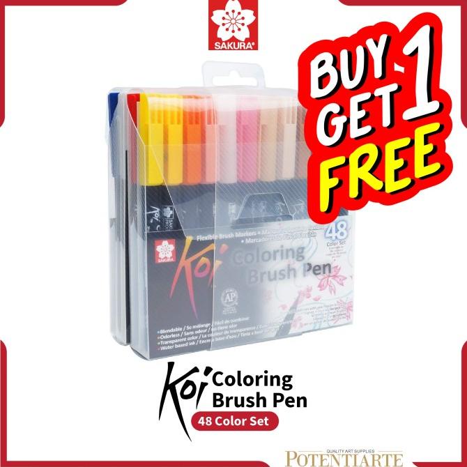 

[[COD]] Brush Pen Sakura Koi Set 48 Coloring Brush Pen TERBATAS Kode 844