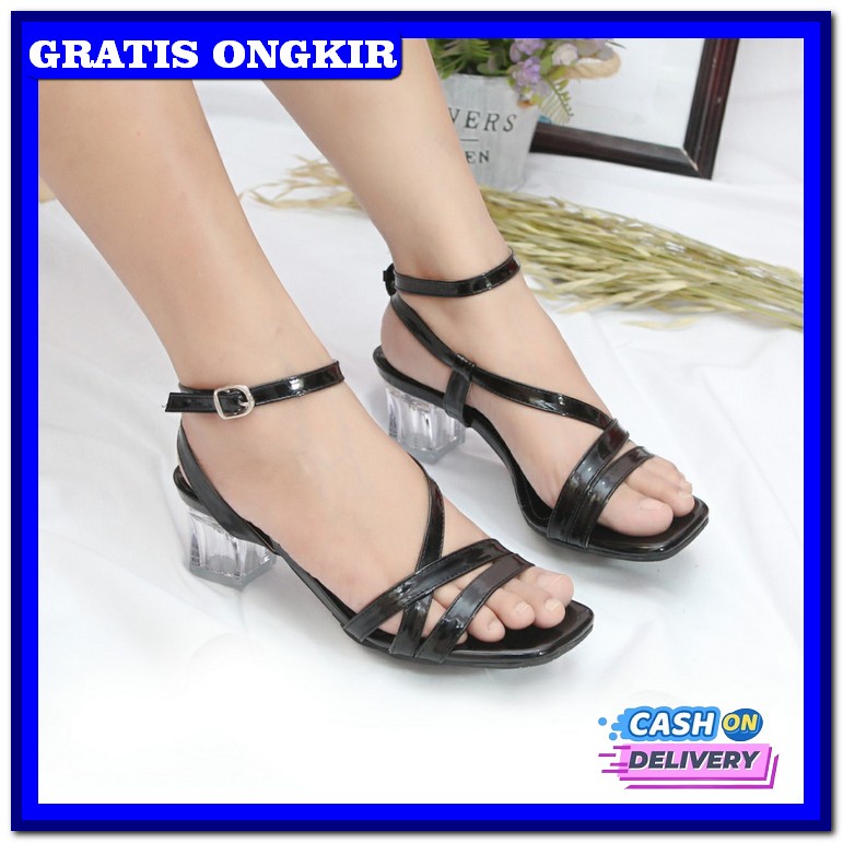 Hils Wanita Hills Hells Haihils Haihil Sepatu Hak Pesta Import Te Hm44 Sandal Heels Kaca Wanita Tali
