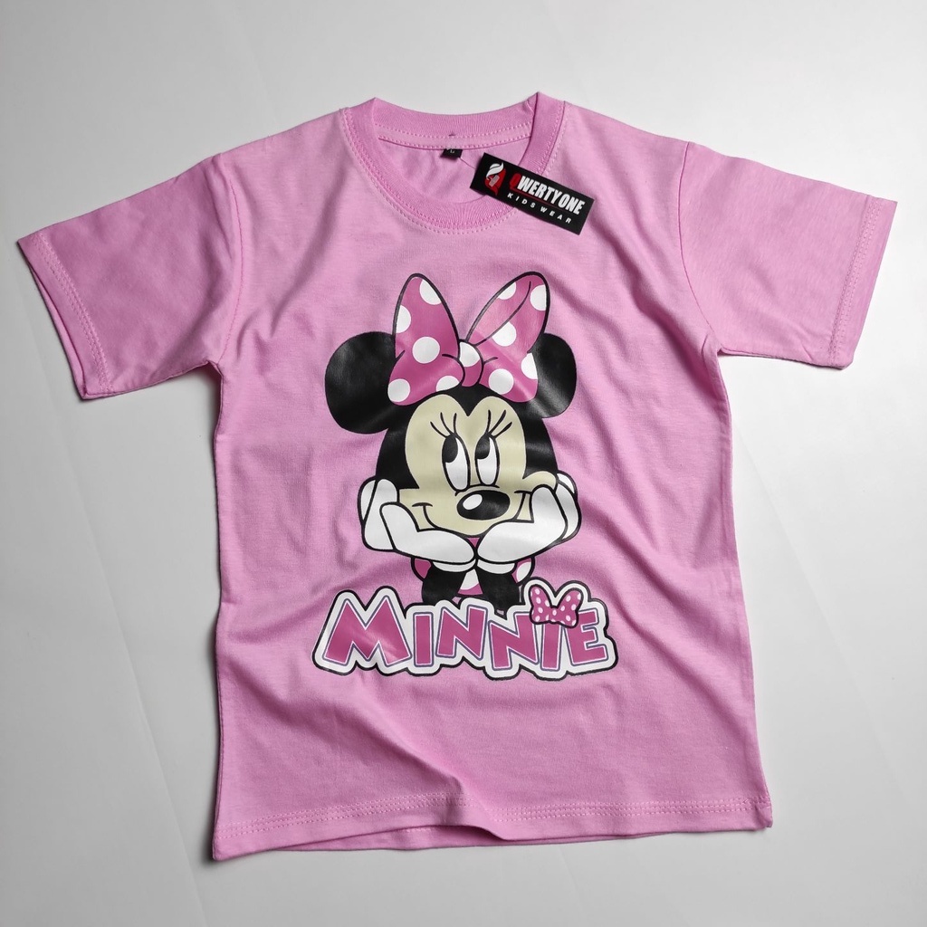 KAOS ANAK PEREMPUAN MINNIE PINK 1-8 TAHUN