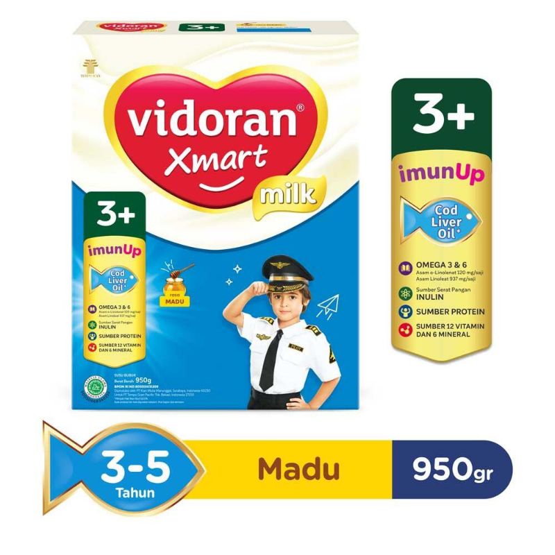 vidoran xmart 3 plus madu 950gr