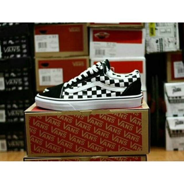 BISA BAYAR DITEMPAT (COD) | Sepatu Vans Sepatu Premium Vans Oldskool Checkerboard Sepatu Sneakers