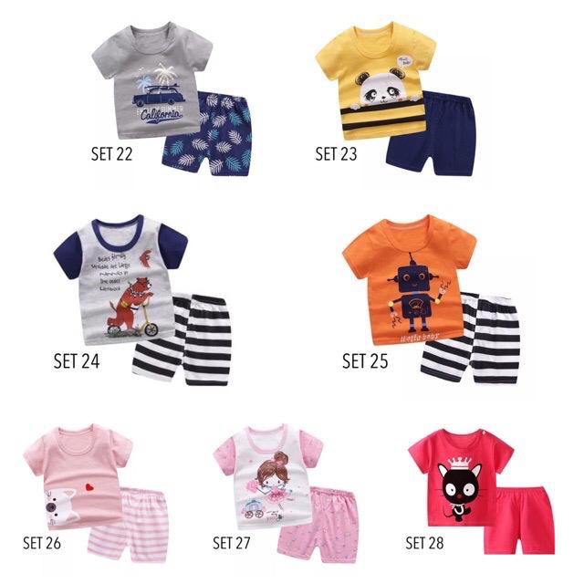 Metacollections Setelan anak  kaos 1  5 tahun  lengan pendek  