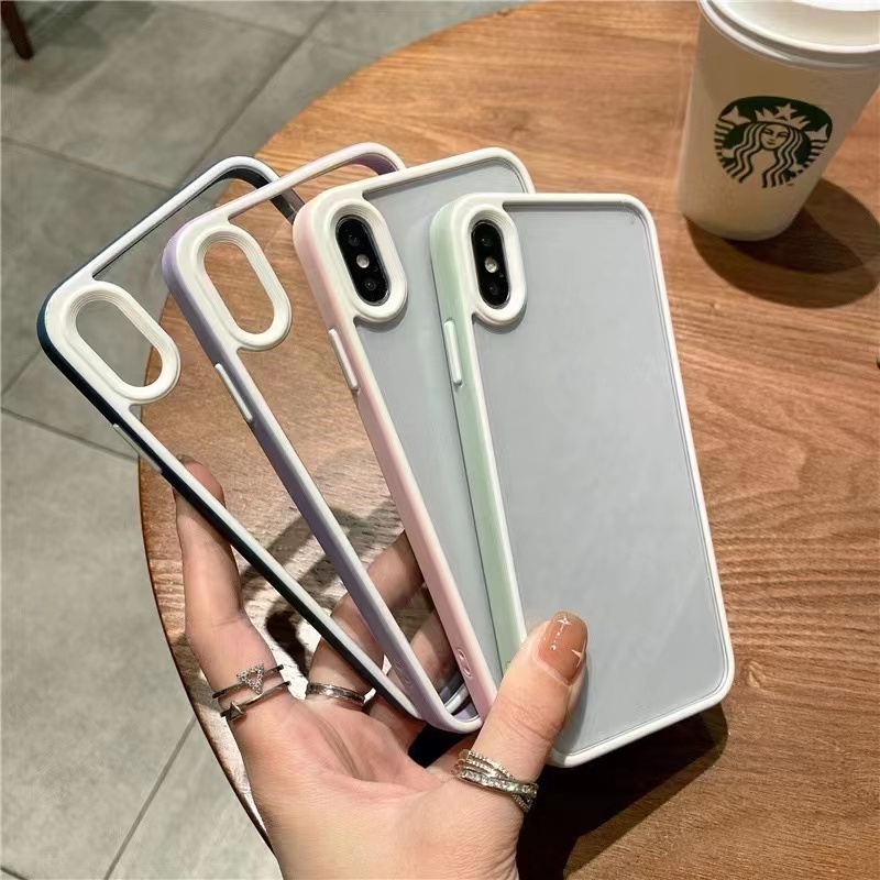 Hard case Transparan shockproof anti Jatuh cover iPhone 7Plus 8Plus X XS MAX XR