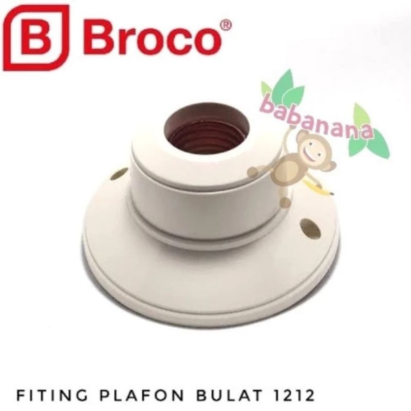 Broco 1212 fitting lampu e27 plafon dudukan lamp mount