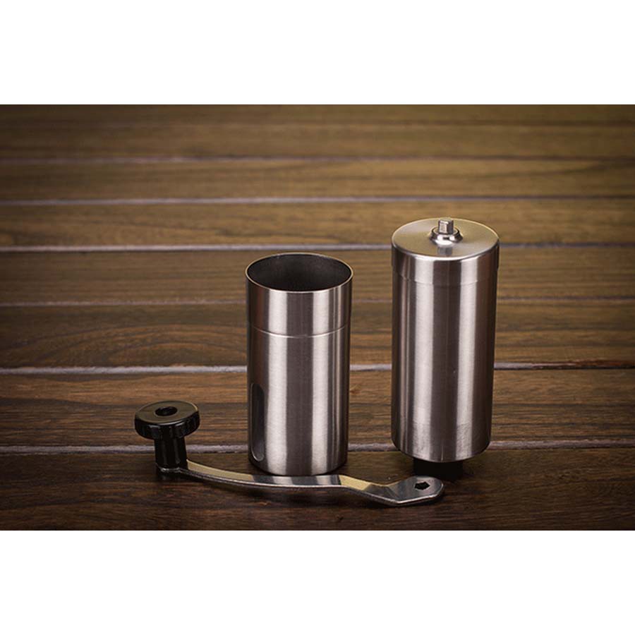 StarHome Penggiling Kopi Manual - Ceramic Burr Coffee Grinder Stainless Steel - Silver