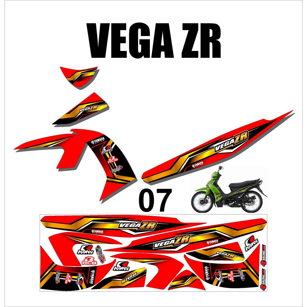(cod)  VEGA ZR. Sticker Stiker Striping Lis Variasi VEGA ZR Murah Desain DS ZR - 7