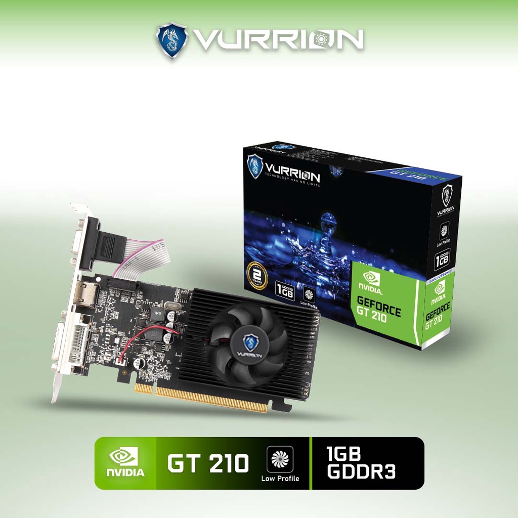 VGA GT 210 1GB DDR3 64Bit Vurrion Geforce Nvidia [ LP -Low Profile ] GPU Graphic Card Garansi Resmi