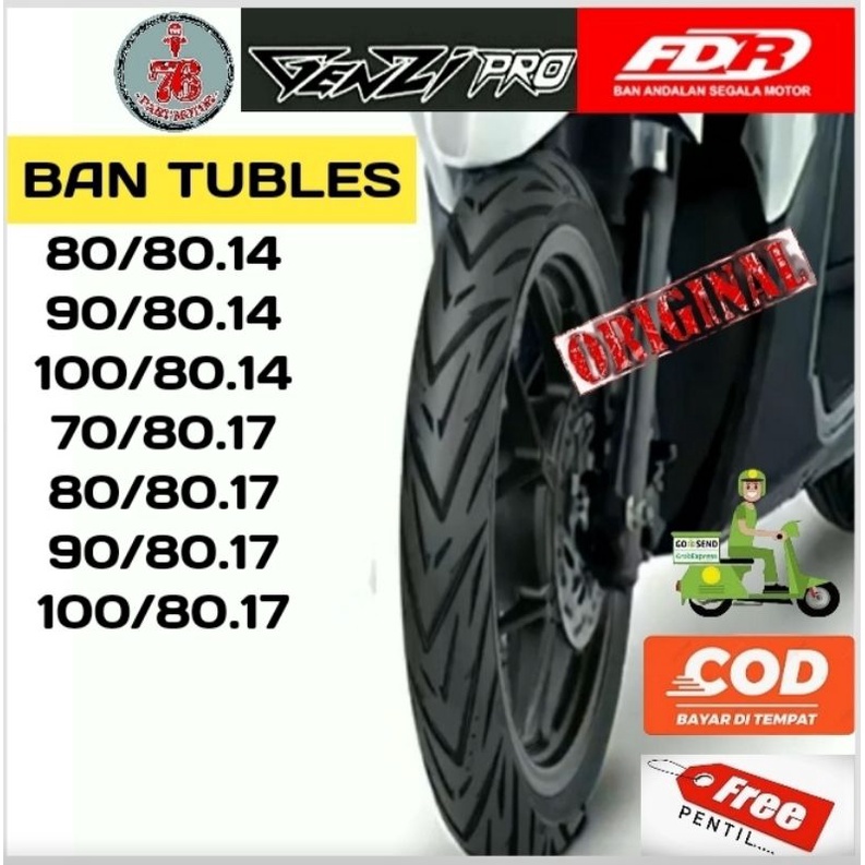 BAN TUBLES FDR GENZI PRO (80/80.14-90/80.14-100/80.14-70/80.17-80/80.17-90/80.17-100/80.17) FREE PENTIL