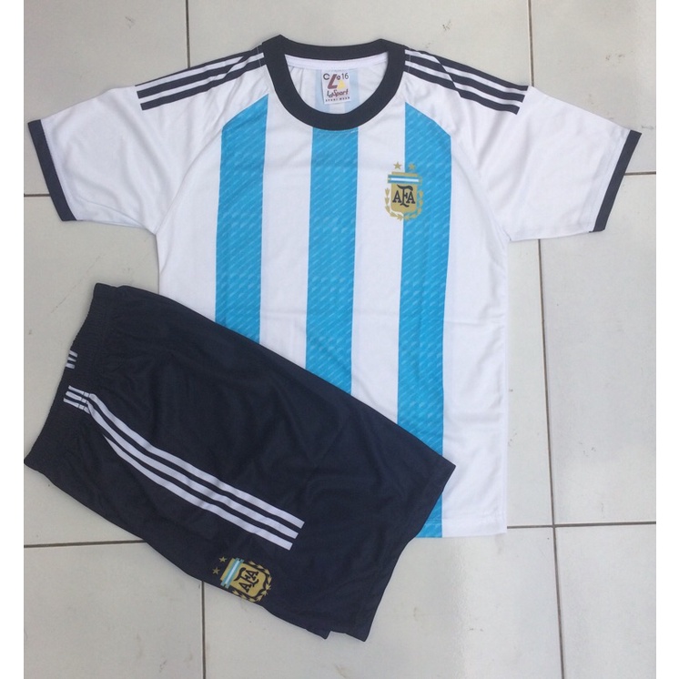 Jersey bola timnas Argentina anak anak bisa sablon nama dan nomor punggung Jersey bola Argentina ana