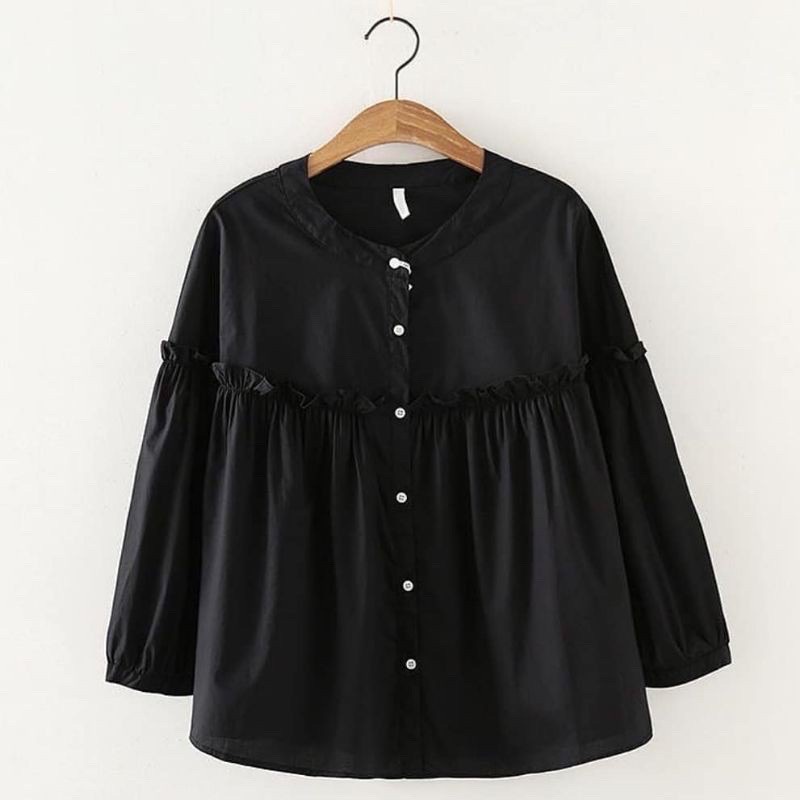 Puffy Blouse Blouse Polos123