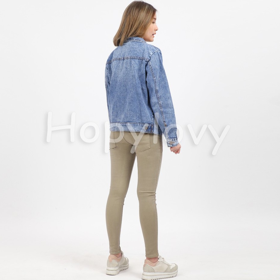 HOPYLOVY - Jaket Jeans Wanita Snow Bruna