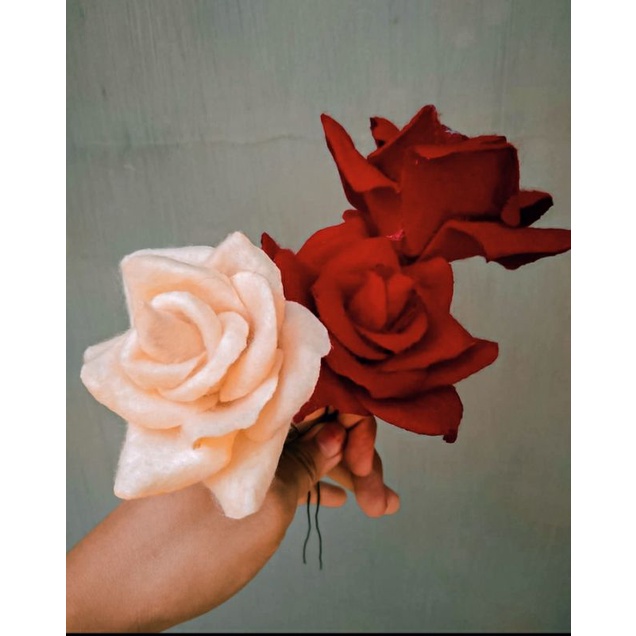 BUNGA FLANEL/BUNGA MAWAR FLANEL