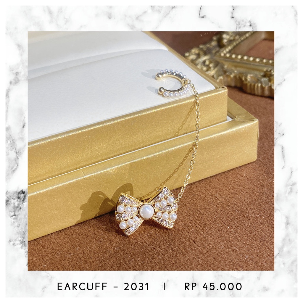 EARCUFF RIBBON MUTIARA - 2031