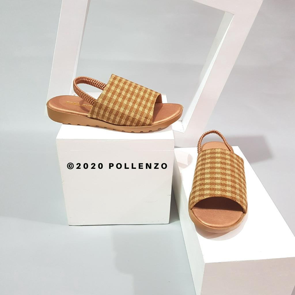 Pollenzo Sandal Turki Motif Kotak Tali karet