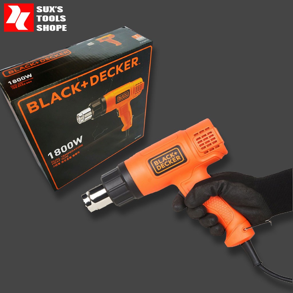 HOT AIR HEAT GUN 1800 WATT BLACK + DECKER KX1800B1 | PEMANAS | Shopee