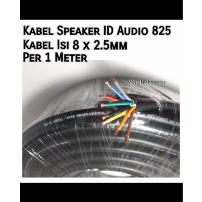 kabel speaker id audio 825s 8x2.5mm isi 8 100m jamin gampang solder