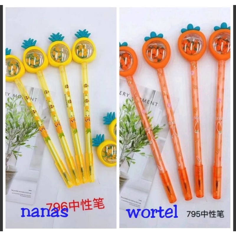 

pulpen bentuk nanas dan wortel (1pcs)