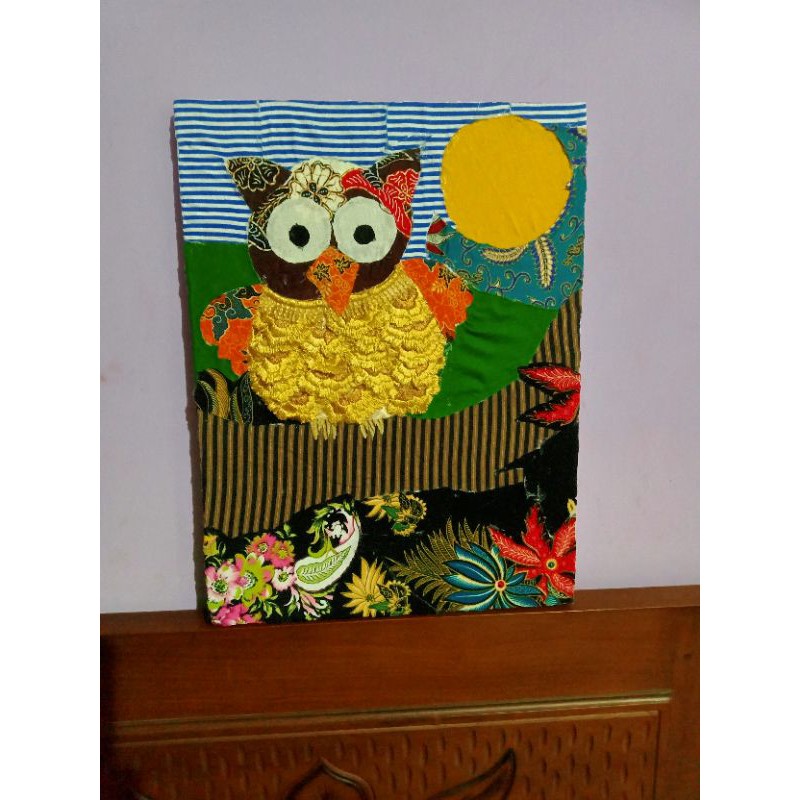 kolase kain perca | lukisan kain perca | lukisan perca