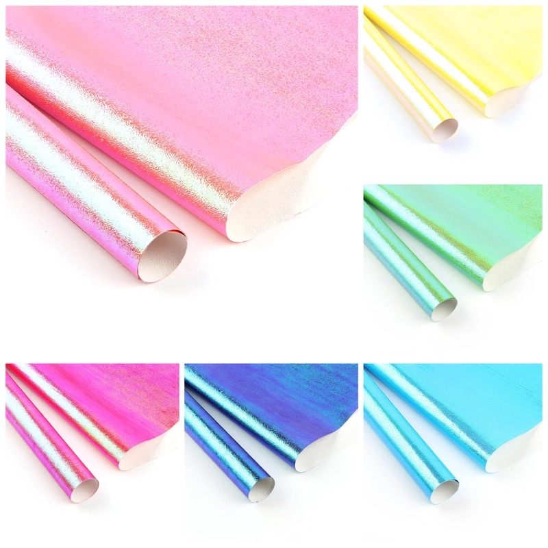 ( 3 Lembar ) KERTAS HOLOGRAM RAINBOW - GIFT WRAPPING PAPER METALLIC EXCLUSIVE GLOSSY METALIK MENGKILAP 80 GRAM