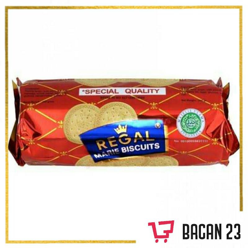 

Regal Marie Spesial Biscuit (230gr) / Biskuit Regal Susu / Bacan 23 - Bacan23