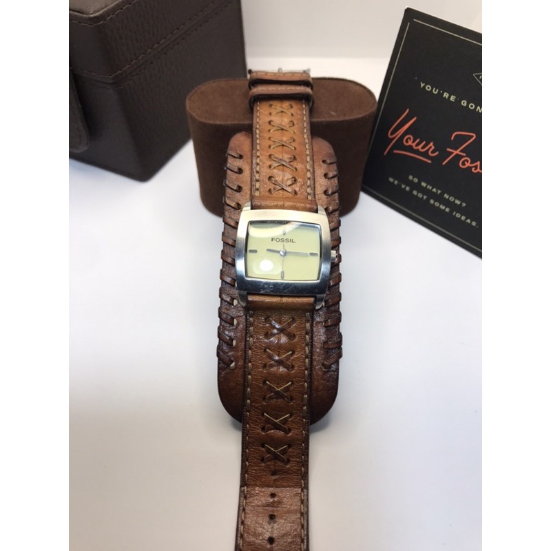 Preloved jam Fossil Gaban leather
