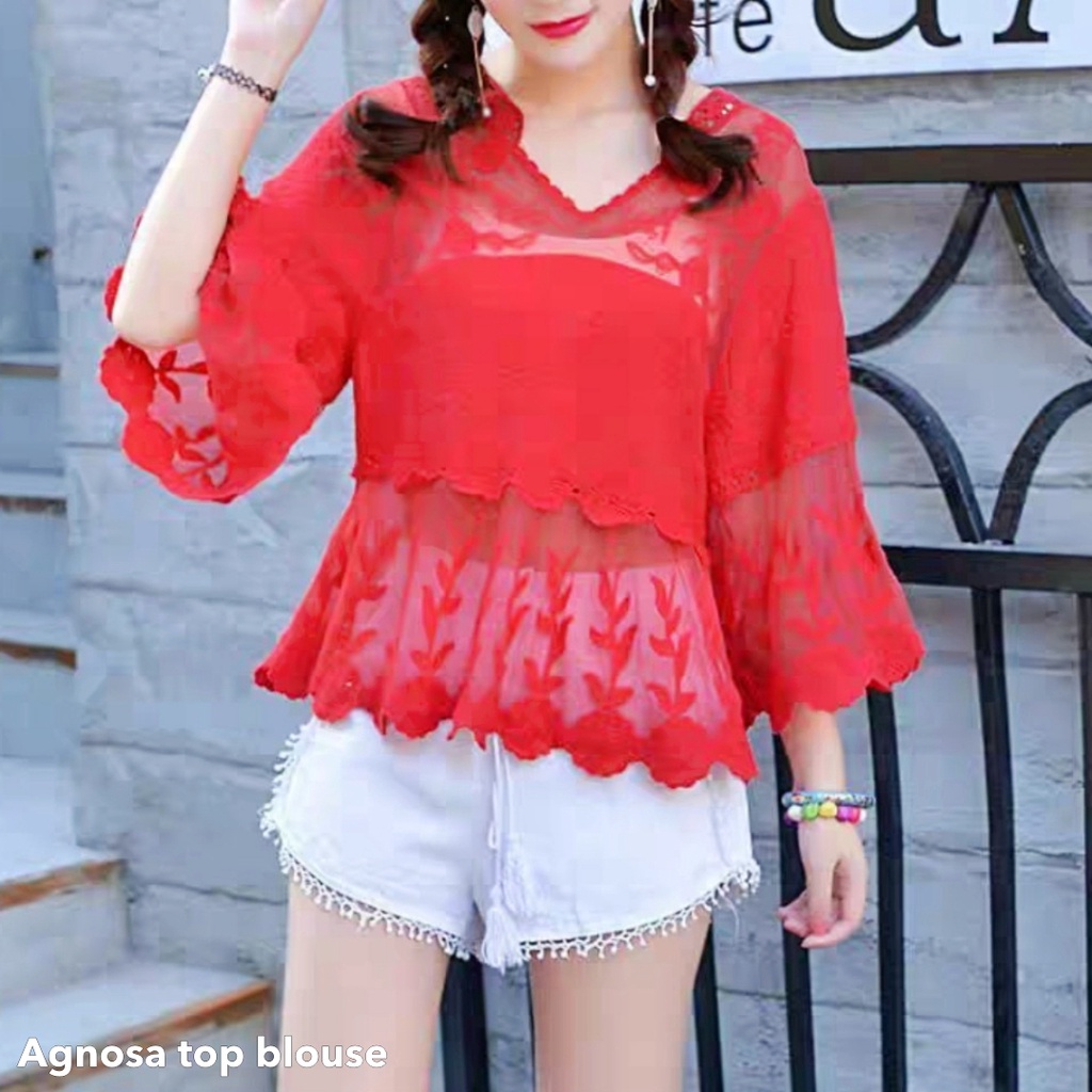 Agnosa top blouse -Thejanclothes