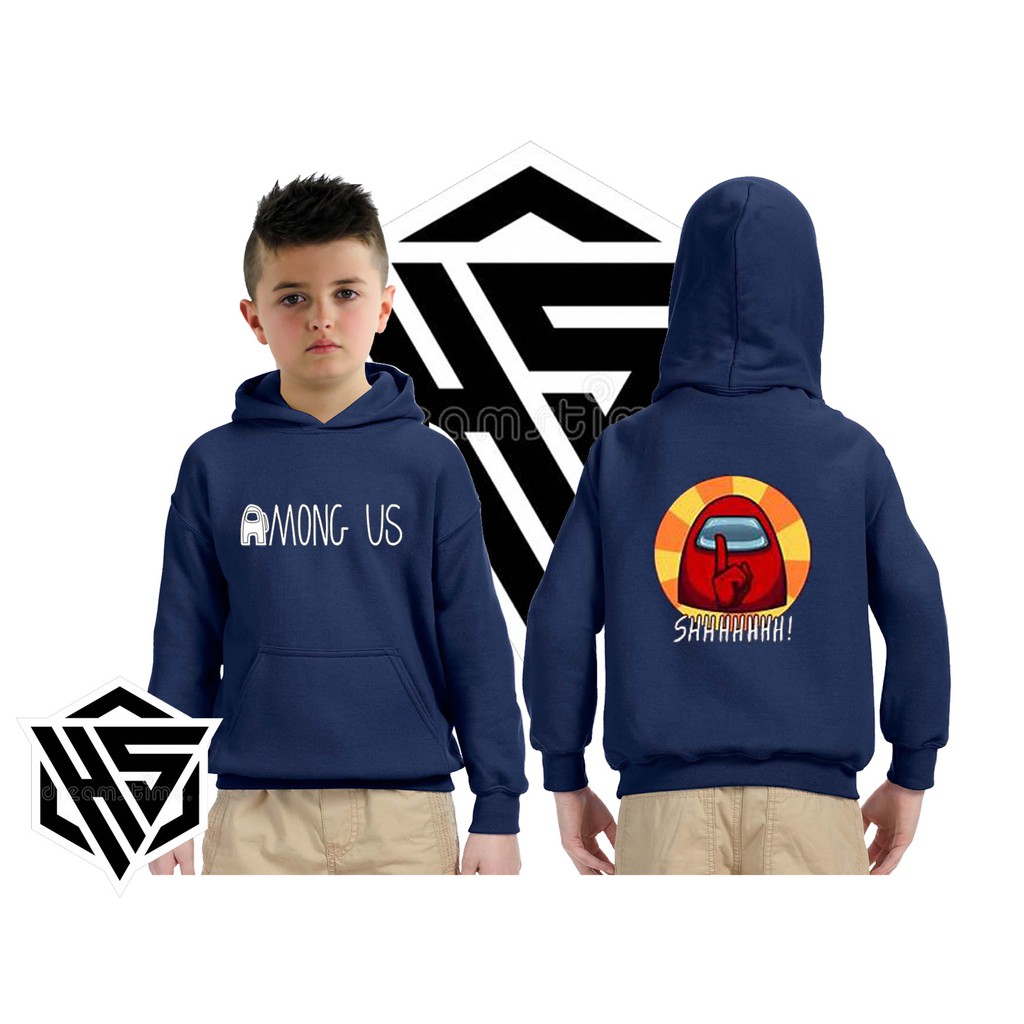 JAKET SWEATER HOODIE ANAK AMONG US#2 NAVY - HANSYAH CLOTHING
