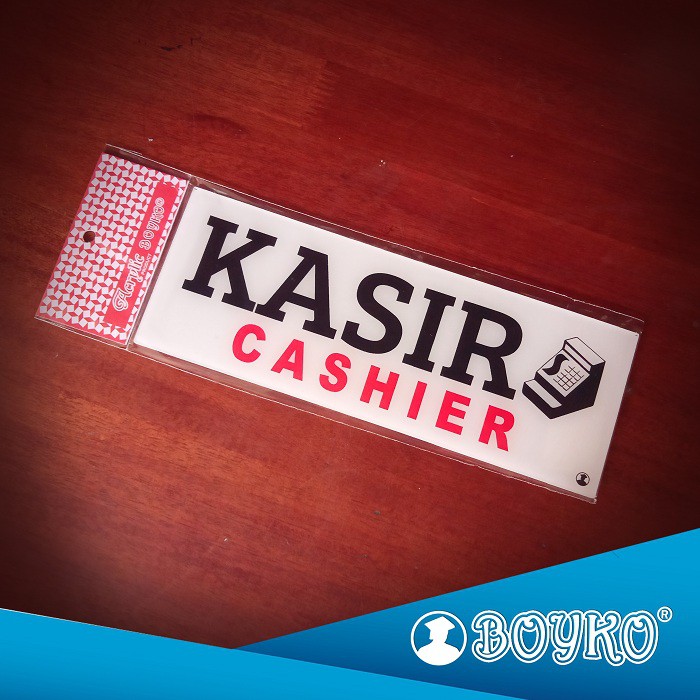 

Acrylic Sign / Papan Tanda "KASIR" [isi 6pcs]
