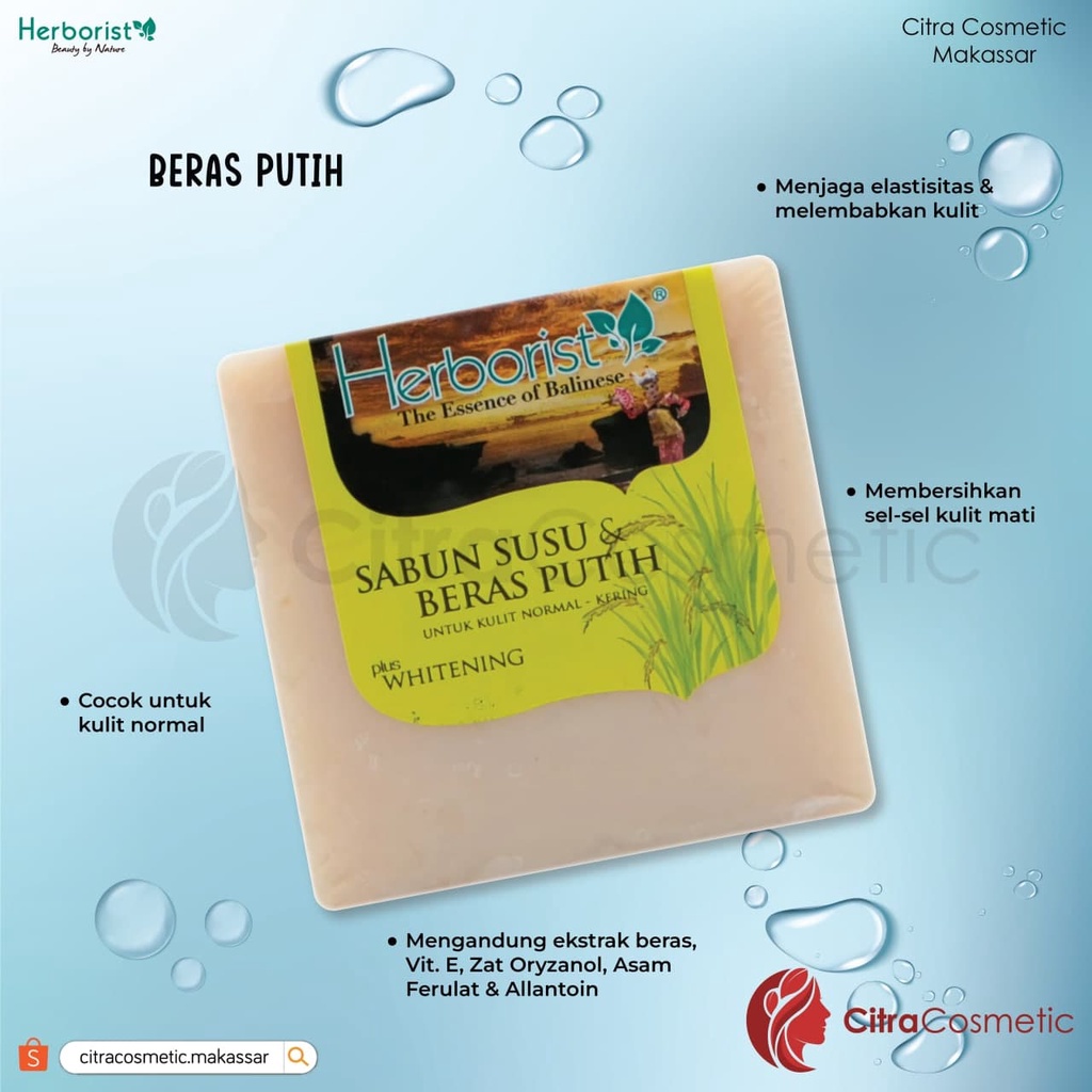 Herborist Natural Bar Soap Series Beras Hitam | Beras Putih | Zaitun | Curcuma | Beras Merah | Sere