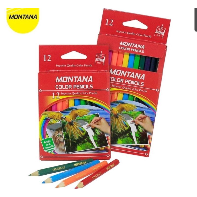 

Pensil Warna MONTANA 12 Warna cocok hadiah ultah Goddie Bag