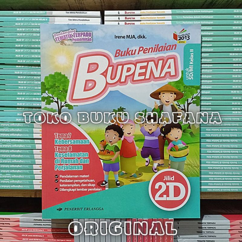 Paket 2 Buku Bupena 2C &amp; 2D Erlangga Kelas 2 SD K13 Revisi - Buku Penilaian ORI