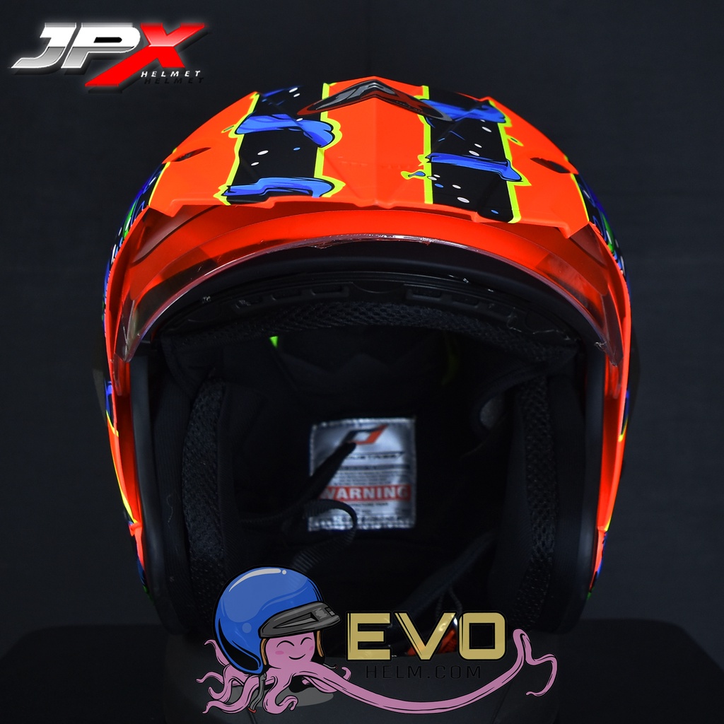 HELM JPX SUPERMOTO MOTIF SHARK JPX SEMICROSS TERBARU ORIGINAL HELM CROSS HALF FACE JPX JP HELMET - ONGKIR 2KG