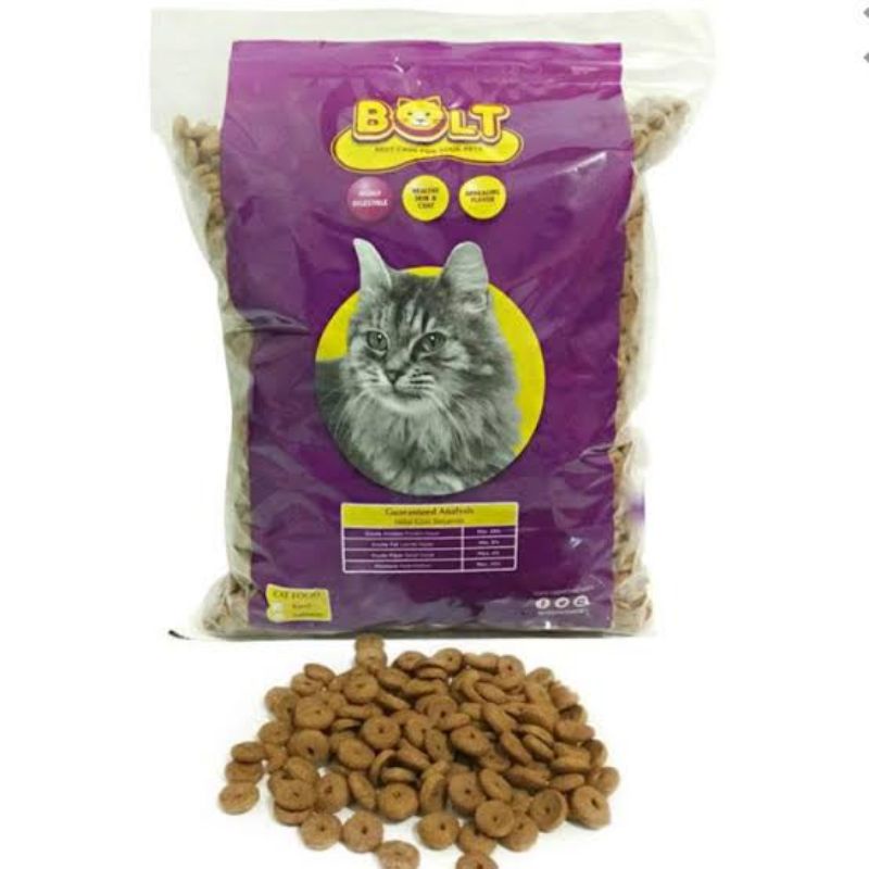 pakan kucing bolt rasa ikan tuna 1 kg