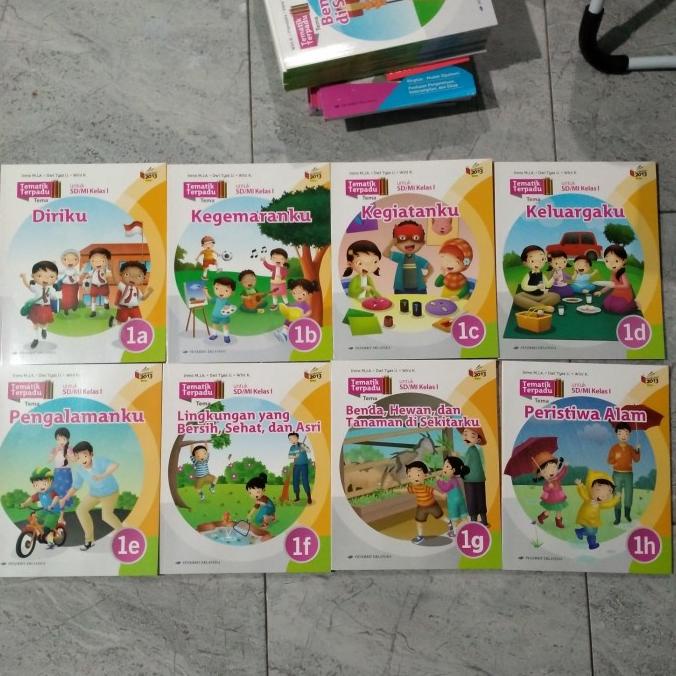 

buku tematik Erlangga kelas 1A -1H (8buku)