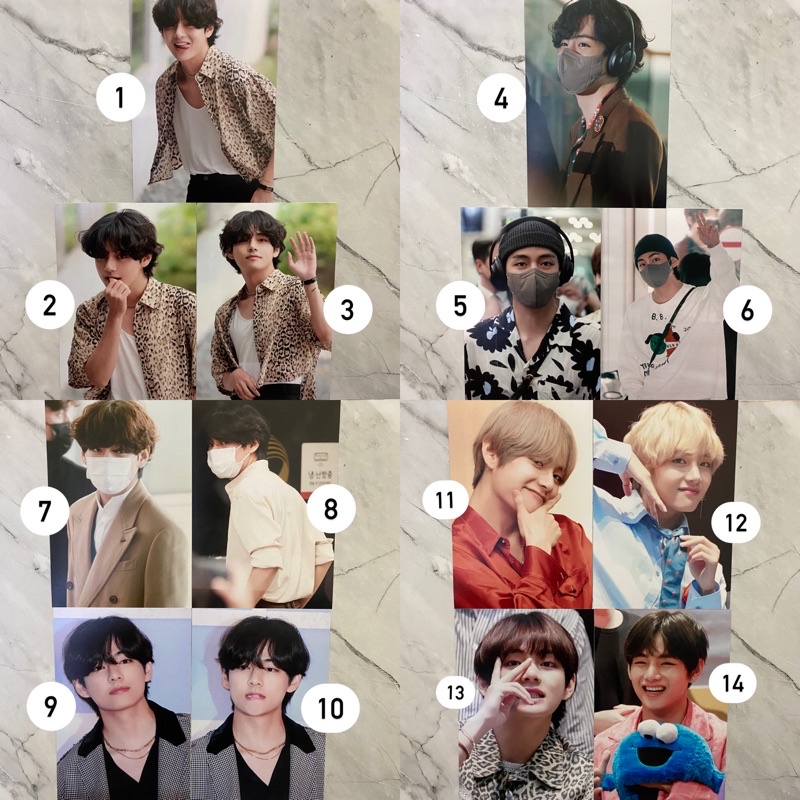 BTS V Taehyung fansite nuna v postcard instant photo 4x6 photocard pc ORIGINAL trading card ptd hybe
