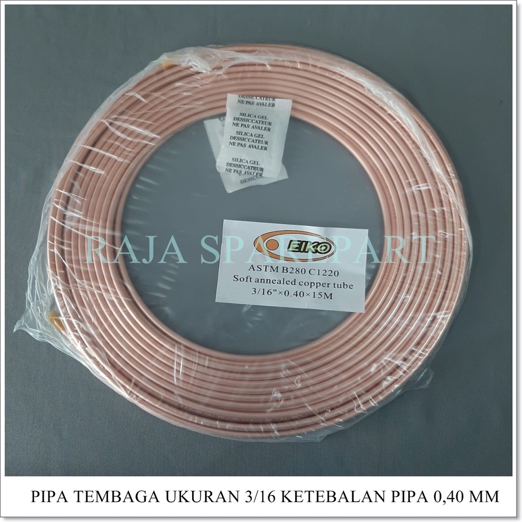 ROLL3/16 PIPA TEMBAGA / COPPER PIPE / PIPA TEMBAGA 3/16 0.4 (HARGA UNTUK 1 ROLL 15 METER)