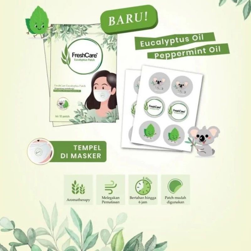 Freshcare Eucalyptus Patch Pengharum Masker Stiker Wangi Aroma therapy Melegakan Pernapasan Hidung Tersumbat