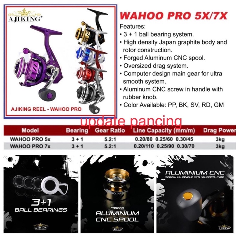 Reel AJIKING WAHOO PRO 5X / 7X power handle mini UL
