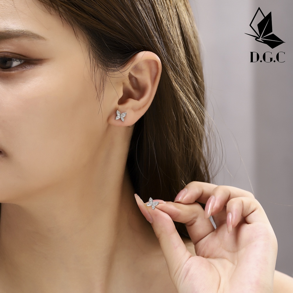 ✅COD✨Anting Korea Titanium Sederhana Berlian Silver Earrings Premium Fashion Aksesoris Wanita D609