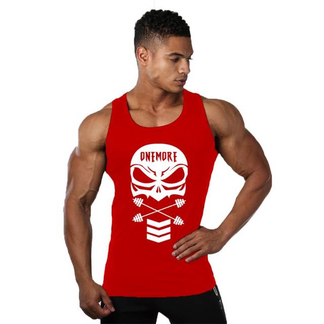 Kaos Singlet Onemore Vector Warna Merah