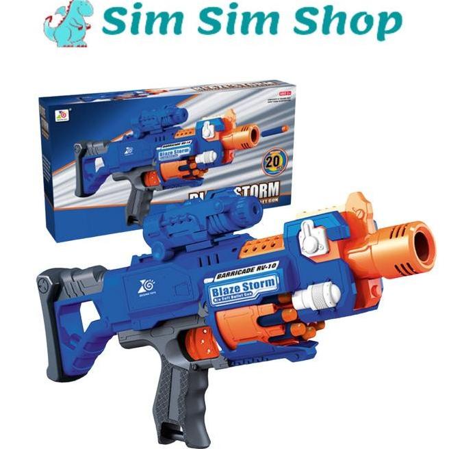 Mainan Pistol Tembakan Otomatis Barrel Blaze Storm Gun 7055 Not Nerf